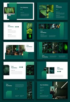 Green Brochure Design, Company Portfolio Design, Corporate Design Layout, Green Presentation, Healthcare Ads, Presentation Google Slides, Canva Presentation, Green Marketing, Human Intelligence