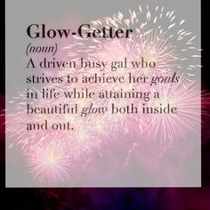 fireworks with the words glow - getter on it and an image of firework