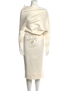 Tom Ford Silk Sheath DressNeutralsLong Sleeve with Cowl NeckSash-Tie Closure at FrontDesigner Fit: Dresses by Tom Ford typically fit true to size. Tom Ford Clothes Women, Silk Long Dress, Silk Dress Long, Weekend Wear, Sweater Pants, Accessories Jacket, Shirt Accessories, Hoodie Dress, Casual Jeans