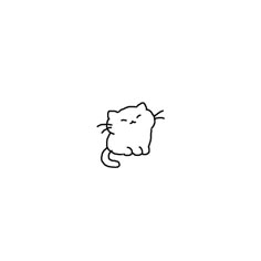 a black and white drawing of a cat