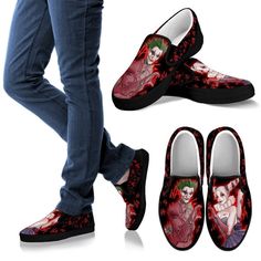 Joker And Harley Quinn Slip Ons Shoes Funny Couple Gift-Gear Wanta Slip Ons Shoes, Ons Shoes, Princess Gowns, Mens Slip Ons, Women's Slip Ons, Funny Couple, Joker And Harley Quinn, Funny Couples, Couple Gift