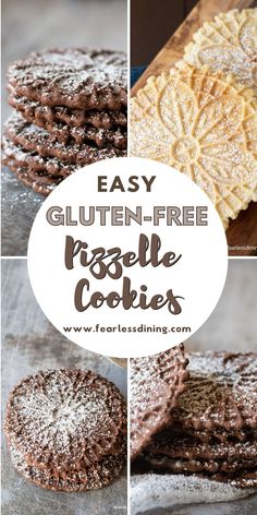 easy gluten - free pretzel cookies with powdered sugar on top