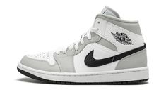 WMNS Air Jordan 1 Mid "Grey Fog" - Stadium Goods Air Jordan 1 Mid Grey, Logo Wings, Air Jordan 1 Mid White, Jordan 1 Mid White, Nike X Travis Scott, Most Popular Shoes, Jordan Logo, Converse Run Star, Nike Swoosh Logo