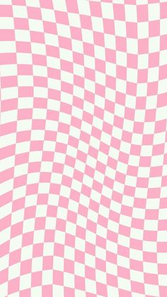 a pink and white checkerboard pattern that looks like it is going down the wall