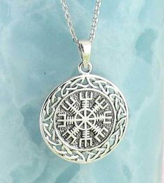 "Helm of Awe", Aegishjalmur Necklace | Viking Protection Symbol | Free Shipping in USA – woot & hammy Viking Symbol, Viking Necklace, Compass Necklace, Spiritual Protection