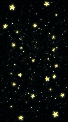 the stars are glowing in the dark sky