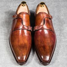 Asymmetrical double monks (Altan Bottier) Shoes Images, 2020 Shoes, Double Monk Strap Shoes, Suede Leather Shoes, High Ankle Boots, Simple Shoes, Brown Leather Shoes, Brown Shoes