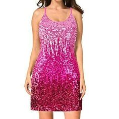 Beautiful Maner Full Sequin Ombre Gradient Sparkle Racer Back Party Dress Will Make You Shine More Glamorous At Various Occasions. Cami Bodycon Style. Stretchy Fabric. Racerback With Adjustable Straps. Nwt. Blue Glitter Outfit, Party Pink Dress, Glitter Sequin Dress, Full Sequin Dress, Womens Sequin Dresses, Valentines Day Dress, Glitter Party Dress, Sequin Cami Dress, Lover Dress