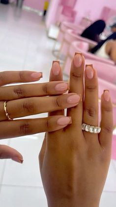 Brown Acrylic Nails, Gel Toe Nails, Acrylic Toe Nails, Simple Gel Nails, French Acrylic Nails