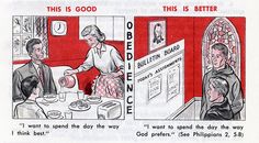 an old comic strip shows a man and woman having tea together, with the caption'this is good '