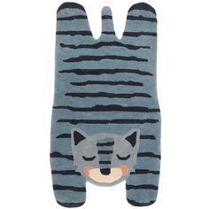 Nattiot villamatto, Blue Tigger - Aliica Kids Tiger Rug, Blue Tigers, Black Rug, Light Blue Color, Hand Tufted Rugs, Blue Tones, Rug Sale