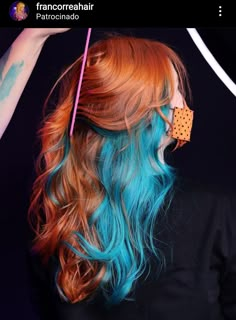 Red Blonde Hair, Natural Red Hair, Red Hair Inspo, Vivid Hair Color, Teal Hair, Funky Hairstyles, Dye My Hair, Hair Dye Colors, Hair Inspiration Color