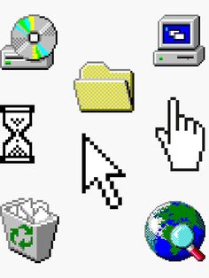 an image of pixelated computer icons