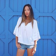 Aimee Song, Simply Fashion, Song Of Style, Cut Offs, Flowy Tops, Revolve Clothing, Our Girl, Long Shirt, Style Icon