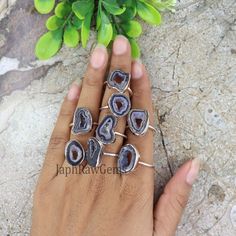 Black Geode Druzy Ring Raw Lace Agate Durzy Ring Sterling - Etsy Raw Ring, Geode Ring, Rough Gemstone, Raw Gemstones, Ring Gemstone, Lace Agate, Ring Sterling Silver, Stone Ring, Druzy Ring