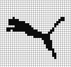 A pixel art template of the Puma logo from 1980 to now (2022). Will continue to be present in further years to come, until a specific date.

The German company manufactures clothes for sports and athletics, casual footwear, apparel and accessories. Pixel Art Logo, Baby Elephant Drawing, Easy Disney Drawings, Graphic Design Tutorials Learning, Pixel Art Templates, Pixel Crochet