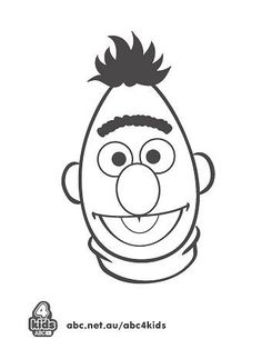 How To Draw Bert And Ernie, Character Coloring Pages, Sesame Street Cookies, Bert & Ernie