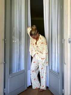 Go Slow Shirt Fruit | Djerf Avenue | Djerf Avenue Palazzo Pants Outfit, Djerf Avenue, Cute Pajama Sets, Matilda Djerf, Wide Leg Palazzo Pants, Floral Pajamas, Cute Pajamas, Sweaters And Jeans, Lounge Set