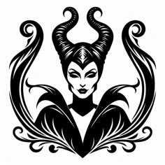 an image of a woman with horns on her head and hair in the shape of a demon