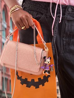 Trick or treat, gimme something Disney for Halloween. The Minnie Mouse Disney Cat Glow-In-The-Dark Bag Charm features Minnie ready to collect some candy, and bring some spooky spirit to your October ‘fits. Easily clip it onto any bag to bring fun personality and Disney Halloween spirit anywhere you go. The best part? This style glows in the dark! Enhance your bag with our stylish Bag Charms crafted from premium materials. Please consider your bag's material to prevent potential surface impact. E October Fits, Disney Cats, Fun Personality, Halloween Bags, Bag Charms, Halloween Spirit, Disney Halloween, Luggage Accessories, Stylish Bag