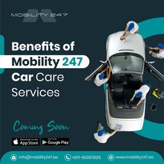 Benefits of Mobility 247 Car Care Services Car Care Package, Roadside Assistance, The League, Custom Car, Care Package