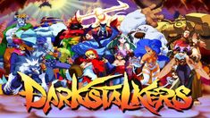 the title for darkstaker's is shown in front of an image of many characters