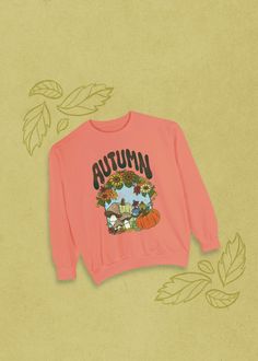 Autumn Sweatshirt Fall Pumpkin Autumnal Leaf Sunflower - Etsy Cute Oversized Fall Tops, Cute Oversized Tops For Fall, Fall Cartoon Print Tops For Loungewear, Cute Graphic Print Sweater For Fall, Relaxed Fit Cartoon Print Top For Fall, Cute Cozy Fit Tops For Fall, Cute Relaxed Fit Sweatshirt For Fall, Cute Cartoon Print Sweatshirt For Fall, Relaxed Fit Cartoon Print Sweatshirt For Loungewear