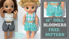 a doll with blonde hair wearing blue shorts and a white top is next to a photo of the doll