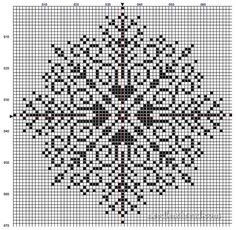 a cross stitch pattern that looks like it has been made to look like a snowflake