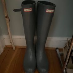 Barely Used Grey Hunter Boots Grey Hunter Boots, Shoes Grey, Hunter Shoes, Women Hunters, Hunter Boots, Winter Rain, Rain Boots, Gray Color, Women Shoes