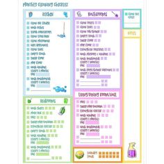 the printable cleaning checklist is shown