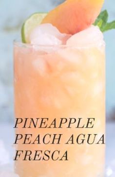 Peach Agua Fresca, Aqua Fresca Recipes, Fresh Drinks, Delicious Drinks