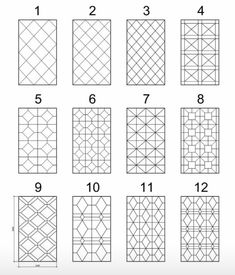 the instructions for quilting with squares and squares on it, including numbers 1 - 10