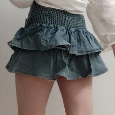 High Waist French Style Bow Skirt - Y2K Aesthetic ⋆ Kawaii Sale Casual High-waisted Cotton Skirt, Non-stretch Mini Skirt Casual, Casual High Waist Mini Skirt For Spring, High Rise Stretch Mini Skirt For Summer, Casual Cotton Mini Skirt For Spring, Stretch High Rise Mini Skirt For Summer, Stretch Medium Wash Skort For Summer, Trendy Stretch Blue Denim Skirt, Casual High-waisted Mini Skirt For Spring