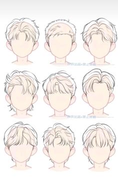 Practice Drawing Hair, How To Draw A Male Hair, Kpop Mens Hairstyles, Masculine Hair Drawing, Male Short Hairstyles Drawing, How To Draw A Boy Hair, Hairstyles Male Reference, Boys Hairstyles Drawing, How To Draw Anime Boy Hair