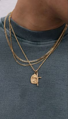 Men’s Layered Chains, Men Jewelry Aesthetic, Adamo Falcone, Mens Jewelry Aesthetic, Chain Necklace Outfit, Cross Gold Necklace, Men Cross Necklace, Jóias Body Chains