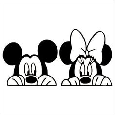 mickey and minnie mouse faces with the word black in front of them, which means they are