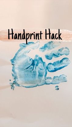 the handprint has been made to look like it is being held by someone's hand