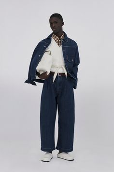 Studio Nicholson SS22 Collection | Hypebeast Denim Outfit Men, Ivy League Style, Studio Nicholson, All Jeans, Male Fashion Trends, Classic Coats, Men Fashion Casual Outfits, Denim Outfit, Look Chic