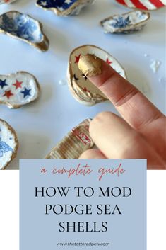 how to mod podge sea shells with text overlay that reads a complete guide