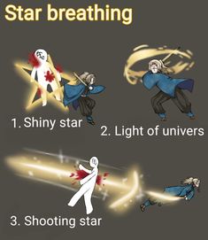 the stages of star breathing and how to use it in this video game, which is also