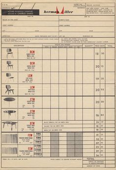 an old airplane timetable with several chairs and numbers on it's back side, as well as the seat height chart for each chair