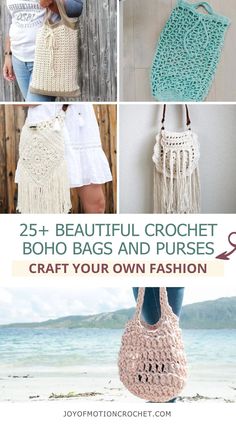 crochet boho bags and purses to make