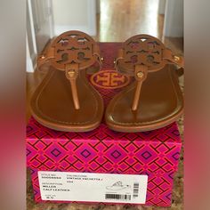 Gorgeous Tory Burch Women’s Sandles In Vintage Vachetta (Brown), Size 8.5 Tried On Once Indoors And Unfortunately They Do Not Fit Me. See Pics Of Bottom Of Sandles For Condition. No Wear Overall, Great Condition. There Is Lint From Indoor Walking On Soles. Please Note, It Does Look Like There Is A Minor Imperfection In Leather (See 2nd Picture For Condition). Stickers Included But Worn, Where Attached. Purchased From Tory Burch. Price Is Firm Or Reasonable Offers, Please. Indoor Walking, A Minor, Tory Burch Shoes, Women's Shoes Sandals, Tory Burch, Im Not Perfect, Walking, Women Shoes, Sandals