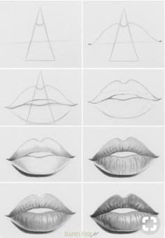 how to draw lips step by step