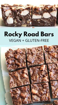 rocky road bars vegan and gluten - free are the perfect treat for summer