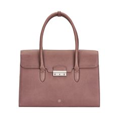 Luxury Ladies Leather Tote Bag for Laptop | 25-Year Warranty | Maxwell-Scott® Taupe Business Bags With Palladium Hardware, Business Bags In Taupe With Palladium Hardware, Elegant Textured Leather Briefcase, Brown Satchel With Silver-tone Hardware For Work, Elegant Textured Leather Satchel For Office, Elegant Taupe Shoulder Bag With Metal Hardware, Elegant Taupe Shoulder Bag With Palladium Hardware, Elegant Textured Leather Workwear Bag, Formal Taupe Bag With Silver-tone Hardware