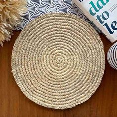 the table is covered with baskets and books