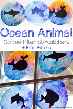 ocean animal coffee filterr sun catchers with free pattern