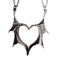 “Bat Wing Heart” Tattered Flittermouse Vampire Halloween Spooky Creepy Horror Scary Edgy Punk Rock Gothic Love Romance Couple Anniversary Family Friendship Two Tone Layered 2 Piece Puzzle Necklaces. Very Cool 2 Piece Two Tone Silver & Gunmetal Gray “Tattered” Bat Wing Necklaces. The “Thumbs” Hook Inward To Form The Top Two Mounds Of The Heart And The Bottom Tips Of The Wings Form The Bottom Point Of The Heart When They Are Placed Together (Like 2 Puzzle Pieces!). Can Be Worn Together/Layered By Two Bats In Love, Gothic Heart-shaped Necklace For Valentine's Day, Punk Heart Necklace As A Gift, Punk Style Heart Necklace For Valentine's Day, Gothic Heart Pendant Necklace For Halloween, Silver Emo Jewelry For Valentine's Day, Gothic Heart Pendant Necklace, Gothic Heart Necklace For Valentine's Day, Gothic Silver Heart Charm Necklace